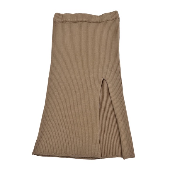 Fashion Nova Two Piece Ribbed Mid Length Skirt Set - Picture 5 of 9